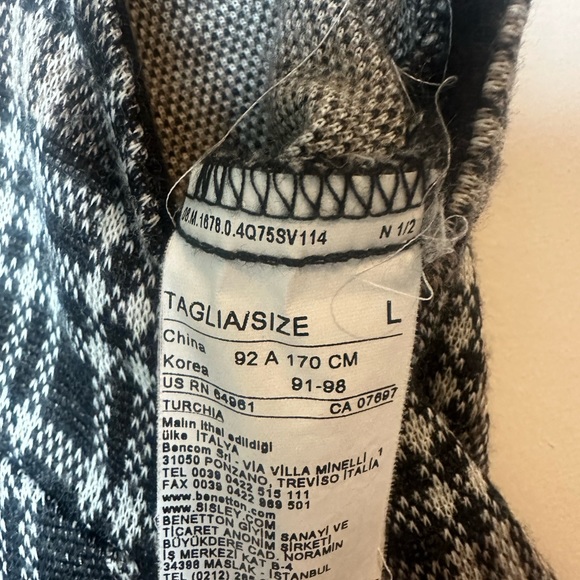 Y2K Preppy Benetton plaid tweed mini dress size Large collegiate private school - Picture 4 of 7